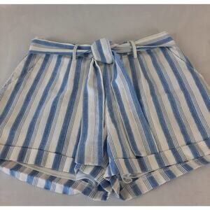 Umgee Striped  Paperbag Lined Shorts Coastal Grandma Beach Boho Chic Preppy Cool